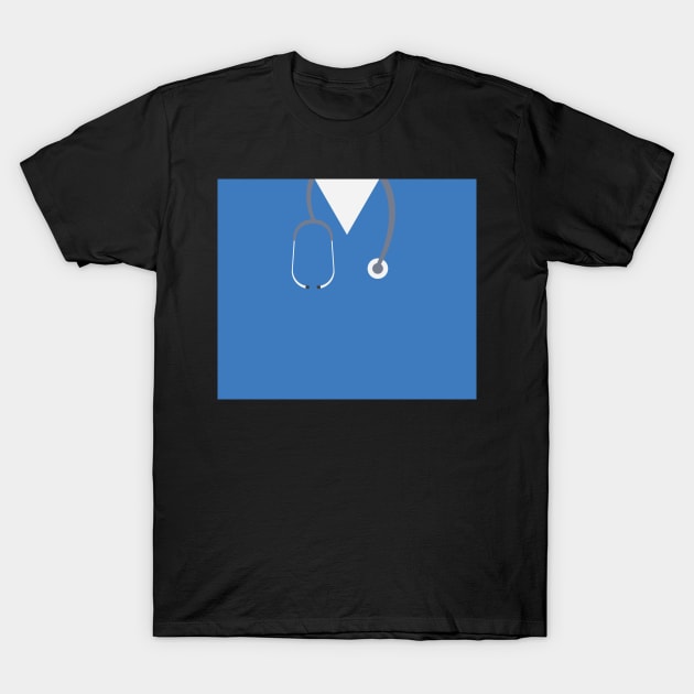 Blue Nurse Doctor shirt and Stethoscope T-Shirt by sigdesign